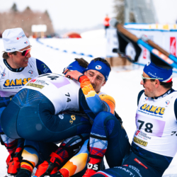 CHAMPIONNATS DE FRANCE VENDREDI,PREMANON, FRANCE - MARCH 27: REMI BOURDIN of FRA, JULIEN ARNAUD of FRA, JULES CHAPPAZ of FRA March 27, 2026 in PREMANON, France. (Photo by Rodriguez Alexis / @Aleiks_photo)