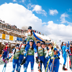 CHAMPIONNATS DE FRANCE VENDREDI,PREMANON, FRANCE - MARCH 27: AUGUSTINE ARSON of FRA, AXELLE BOUVARD of FRA, JEANNE BOUVIER of FRA, LEONIE MORIN of FRA, PAULINE LAFOUX of FRA, GAIA RICHARD of FRA, LANA MOREIRA of FRA March 27, 2026 in PREMANON, France. (Photo by Rodriguez Alexis / @Aleiks_photo)