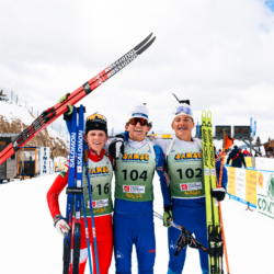 CHAMPIONNATS DE FRANCE VENDREDI,PREMANON, FRANCE - MARCH 27: ZACH VILLARD of FRA, YANN ROGUET of FRA, JULES LAFOUX of FRA March 27, 2026 in PREMANON, France. (Photo by Rodriguez Alexis / @Aleiks_photo)
