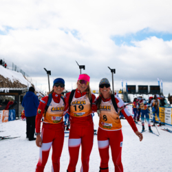 CHAMPIONNATS DE FRANCE VENDREDI,PREMANON, FRANCE - MARCH 27: OLIVIA BRUN of FRA, LILI FEHR of FRA, LENA BRUN of FRA March 27, 2026 in PREMANON, France. (Photo by Rodriguez Alexis / @Aleiks_photo)