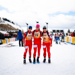 CHAMPIONNATS DE FRANCE VENDREDI,PREMANON, FRANCE - MARCH 27: OLIVIA BRUN of FRA, LILI FEHR of FRA, LENA BRUN of FRA March 27, 2026 in PREMANON, France. (Photo by Rodriguez Alexis / @Aleiks_photo)