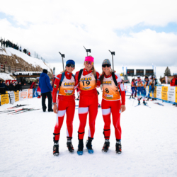 CHAMPIONNATS DE FRANCE VENDREDI,PREMANON, FRANCE - MARCH 27: OLIVIA BRUN of FRA, LILI FEHR of FRA, LENA BRUN of FRA March 27, 2026 in PREMANON, France. (Photo by Rodriguez Alexis / @Aleiks_photo)