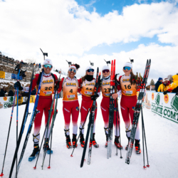 CHAMPIONNATS DE FRANCE VENDREDI,PREMANON, FRANCE - MARCH 27: JEANNE DAUTHEVILLE of FRA, MATILDA DODOS of FRA, MARGOT BONAIME of FRA, ROMANE OTTENHEIMER DE GAIL of FRA, ZABOU MELLOUET ACHARD of FRA March 27, 2026 in PREMANON, France. (Photo by Rodriguez Alexis / @Aleiks_photo)