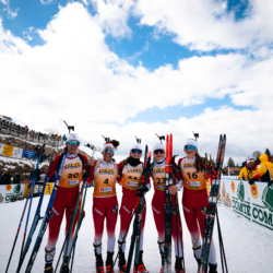 CHAMPIONNATS DE FRANCE VENDREDI,PREMANON, FRANCE - MARCH 27: JEANNE DAUTHEVILLE of FRA, MATILDA DODOS of FRA, MARGOT BONAIME of FRA, ROMANE OTTENHEIMER DE GAIL of FRA, ZABOU MELLOUET ACHARD of FRA March 27, 2026 in PREMANON, France. (Photo by Rodriguez Alexis / @Aleiks_photo)