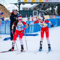 SAMSE N°7,PRÉMANON, FRANCE - MARCH 1: ROSE DUSSERRE of FRA, EVA MARCOUX of FRA March 1, 2026 in PRÉMANON, France. (Photo by Rodriguez Alexis / @Aleiks_photo)