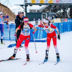 SAMSE N°7,PRÉMANON, FRANCE - MARCH 1: ROSE DUSSERRE of FRA, EVA MARCOUX of FRA March 1, 2026 in PRÉMANON, France. (Photo by Rodriguez Alexis / @Aleiks_photo)