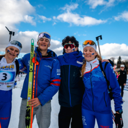 SAMSE N°7,PRÉMANON, FRANCE - MARCH 1: PAULINE LAFOUX of FRA, JULES LAFOUX of FRA, YANN ROGUET of FRA, LOUANE ADAM of FRA March 1, 2026 in PRÉMANON, France. (Photo by Rodriguez Alexis / @Aleiks_photo)