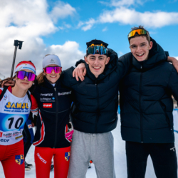 SAMSE N°7,PRÉMANON, FRANCE - MARCH 1: EMILIAN GUILLET of FRA, JULES VIDAUD of FRA, ROSE DUSSERRE of FRA, EVA MARCOUX of FRA March 1, 2026 in PRÉMANON, France. (Photo by Rodriguez Alexis / @Aleiks_photo)