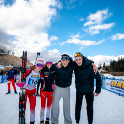 SAMSE N°7,PRÉMANON, FRANCE - MARCH 1: EMILIAN GUILLET of FRA, JULES VIDAUD of FRA, ROSE DUSSERRE of FRA, EVA MARCOUX of FRA March 1, 2026 in PRÉMANON, France. (Photo by Rodriguez Alexis / @Aleiks_photo)