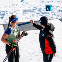 SAMSE N°7,PRÉMANON, FRANCE - MARCH 1: LEONIE JEANNIER of FRA and FRANCK PERROT COACH SA March 1, 2026 in PRÉMANON, France. (Photo by Rodriguez Alexis / @Aleiks_photo)