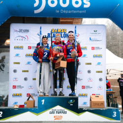 SAMSE N°7,PRÉMANON, FRANCE - FEBRUARY 28: MAELLE ACHOUI of FRA, ROSALIE ODILE of FRA and JOANNE WEISS of FRA February 28, 2026 in PRÉMANON, France. (Photo by Rodriguez Alexis / @Aleiks_photo)