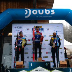 SAMSE N°7,PRÉMANON, FRANCE - FEBRUARY 28: FLAVIO GUY of FRA, ILANN DUPONT of FRA, ANTONIN GUY of FRA February 28, 2026 in PRÉMANON, France. (Photo by Rodriguez Alexis / @Aleiks_photo)