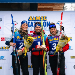 SAMSE N°7,PRÉMANON, FRANCE - FEBRUARY 28: LISA SIBERCHICOT of FRA, FANY BERTRAND of FRA and VIOLETTE BONY of FRA February 28, 2026 in PRÉMANON, France. (Photo by Rodriguez Alexis / @Aleiks_photo)