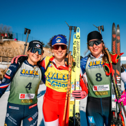 SAMSE N°7,PRÉMANON, FRANCE - MARCH 1: LOLA BUGEAUD of FRA, FANY BERTRAND of FRA, MAELA CORREIA of FRA March 1, 2026 in PRÉMANON, France. (Photo by Rodriguez Alexis / @Aleiks_photo)