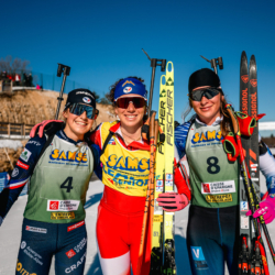 SAMSE N°7,PRÉMANON, FRANCE - MARCH 1: LOLA BUGEAUD of FRA, FANY BERTRAND of FRA, MAELA CORREIA of FRA March 1, 2026 in PRÉMANON, France. (Photo by Rodriguez Alexis / @Aleiks_photo)