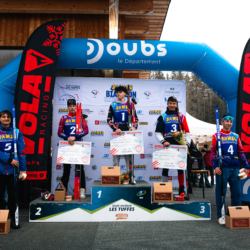 SAMSE N°7,PRÉMANON, FRANCE - FEBRUARY 28: NATHAN CORDELIER of FRA, VALENTIN BUIREY of FRA, NOA HUMBERT of FRA, MARTIN MINAZZI of FRA, RAPHAEL KERGOAT of FRA February 28, 2026 in PRÉMANON, France. (Photo by Rodriguez Alexis / @Aleiks_photo)
