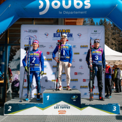 SAMSE N°7,PRÉMANON, FRANCE - MARCH 1: NOE SEIGNEUR of FRA, CYPRIEN MERMILLOD BLARDET of FRA, FLAVIO GUY of FRA March 1, 2026 in PRÉMANON, France. (Photo by Rodriguez Alexis / @Aleiks_photo)
