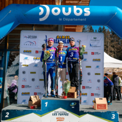 SAMSE N°7,PRÉMANON, FRANCE - MARCH 1: NOE SEIGNEUR of FRA, CYPRIEN MERMILLOD BLARDET of FRA, FLAVIO GUY of FRA March 1, 2026 in PRÉMANON, France. (Photo by Rodriguez Alexis / @Aleiks_photo)