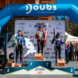 SAMSE N°7,PRÉMANON, FRANCE - MARCH 1: MAELA CORREIA of FRA, FANY BERTRAND of FRA, LOLA BUGEAUD of FRA March 1, 2026 in PRÉMANON, France. (Photo by Rodriguez Alexis / @Aleiks_photo)