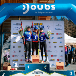 SAMSE N°7,PRÉMANON, FRANCE - MARCH 1: MAELA CORREIA of FRA, FANY BERTRAND of FRA, LOLA BUGEAUD of FRA March 1, 2026 in PRÉMANON, France. (Photo by Rodriguez Alexis / @Aleiks_photo)