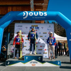 SAMSE N°7,PRÉMANON, FRANCE - MARCH 1: REMI BROUTIER of FRA, OSCAR LOMBARDOT of FRA, CYPRIEN MERMILLOD BLARDET of FRA March 1, 2026 in PRÉMANON, France. (Photo by Rodriguez Alexis / @Aleiks_photo)