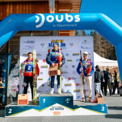 SAMSE N°7,PRÉMANON, FRANCE - MARCH 1: REMI BROUTIER of FRA, OSCAR LOMBARDOT of FRA, CYPRIEN MERMILLOD BLARDET of FRA March 1, 2026 in PRÉMANON, France. (Photo by Rodriguez Alexis / @Aleiks_photo)