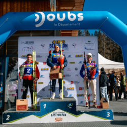 SAMSE N°7,PRÉMANON, FRANCE - MARCH 1: REMI BROUTIER of FRA, OSCAR LOMBARDOT of FRA, CYPRIEN MERMILLOD BLARDET of FRA March 1, 2026 in PRÉMANON, France. (Photo by Rodriguez Alexis / @Aleiks_photo)