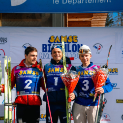 SAMSE N°7,PRÉMANON, FRANCE - MARCH 1: REMI BROUTIER of FRA, OSCAR LOMBARDOT of FRA, CYPRIEN MERMILLOD BLARDET of FRA March 1, 2026 in PRÉMANON, France. (Photo by Rodriguez Alexis / @Aleiks_photo)
