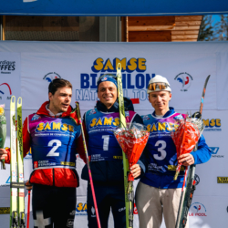 SAMSE N°7,PRÉMANON, FRANCE - MARCH 1: REMI BROUTIER of FRA, OSCAR LOMBARDOT of FRA, CYPRIEN MERMILLOD BLARDET of FRA March 1, 2026 in PRÉMANON, France. (Photo by Rodriguez Alexis / @Aleiks_photo)