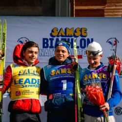 SAMSE N°7,PRÉMANON, FRANCE - MARCH 1: REMI BROUTIER of FRA, OSCAR LOMBARDOT of FRA, CYPRIEN MERMILLOD BLARDET of FRA March 1, 2026 in PRÉMANON, France. (Photo by Rodriguez Alexis / @Aleiks_photo)