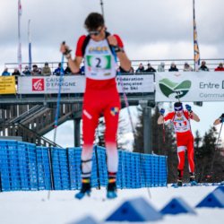 SAMSE N°7,PRÉMANON, FRANCE - MARCH 1: VICTOR LAINE of FRA, MATHIS LAIN? of FRA, ROBINSON GOLERET of FRA March 1, 2026 in PRÉMANON, France. (Photo by Rodriguez Alexis / @Aleiks_photo)
