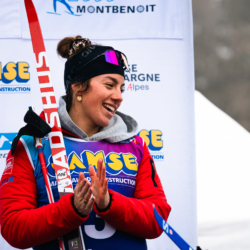 SAMSE N°7,PRÉMANON, FRANCE - FEBRUARY 28: VIOLETTE BONY of FRA February 28, 2026 in PRÉMANON, France. (Photo by Rodriguez Alexis / @Aleiks_photo)