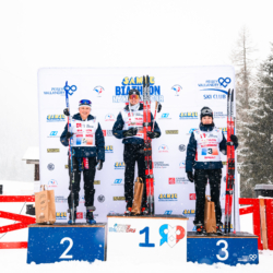 SAMSE N°8 FINALE,PEISEY, FRANCE - MARCH 14: LOLA BUGEAUD of FRA, ARMAND NAMOU CANDAU of FRA, LOUISE ROGUET of FRA March 14, 2026 in PEISEY, France. (Photo by Rodriguez Alexis / @Aleiks_photo)