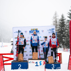 SAMSE N°8 FINALE,PEISEY, FRANCE - MARCH 14: MARIUS THIRIAT of FRA, EMILE PERRILLAT-BOTTONET of FRA, ADRIAN DOREL of FRA, NIELS BIBOLLET of FRA March 14, 2026 in PEISEY, France. (Photo by Rodriguez Alexis / @Aleiks_photo)
