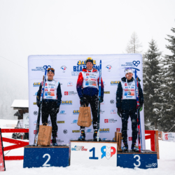 SAMSE N°8 FINALE,PEISEY, FRANCE - MARCH 14: CAMILLE GRATALOUP MANISSOLLE of FRA, ENZO BOUILLET of FRA, GUILLAUME POIROT of FRA March 14, 2026 in PEISEY, France. (Photo by Rodriguez Alexis / @Aleiks_photo)