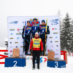 SAMSE N°8 FINALE,PEISEY, FRANCE - MARCH 14: CAMILLE GRATALOUP MANISSOLLE of FRA, ENZO BOUILLET of FRA, MARTIN BOTET of FRA, REMI BROUTIER of FRA March 14, 2026 in PEISEY, France. (Photo by Rodriguez Alexis / @Aleiks_photo)