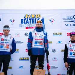 SAMSE N°8 FINALE,PEISEY, FRANCE - MARCH 15: NIELS BIBOLLET of FRA, EMILE PERRILLAT-BOTTONET of FRA, TOM BOUILLET of FRA March 15, 2026 in PEISEY, France. (Photo by Rodriguez Alexis / @Aleiks_photo)
