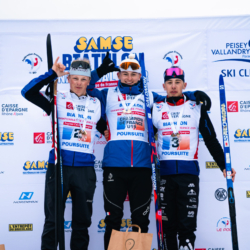 SAMSE N°8 FINALE,PEISEY, FRANCE - MARCH 15: NIELS BIBOLLET of FRA, EMILE PERRILLAT-BOTTONET of FRA, TOM BOUILLET of FRA March 15, 2026 in PEISEY, France. (Photo by Rodriguez Alexis / @Aleiks_photo)