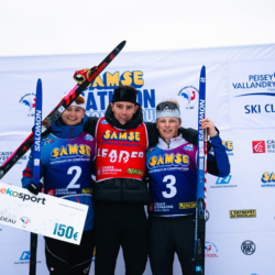 SAMSE N°8 FINALE,PEISEY, FRANCE - MARCH 15: EMILE PERRILLAT-BOTTONET of FRA, NANS MADELENAT of FRA, NIELS BIBOLLET of FRA March 15, 2026 in PEISEY, France. (Photo by Rodriguez Alexis / @Aleiks_photo)
