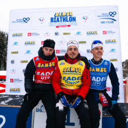 SAMSE N°8 FINALE,PEISEY, FRANCE - MARCH 15: NANS MADELENAT of FRA, REMI BROUTIER of FRA, CAMILLE GRATALOUP MANISSOLLE of FRA March 15, 2026 in PEISEY, France. (Photo by Rodriguez Alexis / @Aleiks_photo)