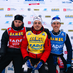 SAMSE N°8 FINALE,PEISEY, FRANCE - MARCH 15: NANS MADELENAT of FRA, REMI BROUTIER of FRA, CAMILLE GRATALOUP MANISSOLLE of FRA March 15, 2026 in PEISEY, France. (Photo by Rodriguez Alexis / @Aleiks_photo)
