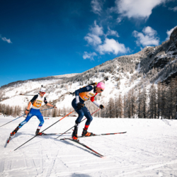 SAMSE N°8 FINALE,PEISEY, FRANCE - MARCH 15: RAPHAEL KERGOAT of FRA, YANN ROGUET of FRA March 15, 2026 in PEISEY, France. (Photo by Rodriguez Alexis / @Aleiks_photo)