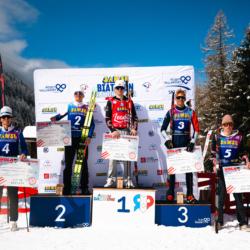 SAMSE N°8 FINALE,PEISEY, FRANCE - MARCH 15: YANN ROGUET of FRA, JULES LAFOUX of FRA, MARTIN MINAZZI of FRA, RAPHAEL KERGOAT of FRA, CLEMENT SCHOTT of FRA March 15, 2026 in PEISEY, France. (Photo by Rodriguez Alexis / @Aleiks_photo)