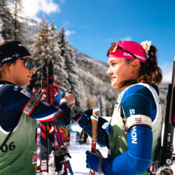 SAMSE N°8 FINALE,PEISEY, FRANCE - MARCH 15: LOLA BUGEAUD of FRA, CHLOE ORVAIN of FRA March 15, 2026 in PEISEY, France. (Photo by Rodriguez Alexis / @Aleiks_photo)