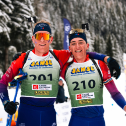 SAMSE N°8 FINALE,PEISEY, FRANCE - MARCH 15: ENZO BOUILLET of FRA, ILANN DUPONT of FRA March 15, 2026 in PEISEY, France. (Photo by Rodriguez Alexis / @Aleiks_photo)