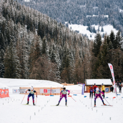 SAMSE N°8 FINALE,PEISEY, FRANCE - MARCH 15: ROMAIN MICHAUD-CLARET of FRA, MARTIN FERREIRA of FRA, ROMAIN CORDIER of FRA March 15, 2026 in PEISEY, France. (Photo by Rodriguez Alexis / @Aleiks_photo)