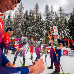 SAMSE N°8 FINALE,PEISEY, FRANCE - MARCH 15: TBFC ROMAIN MICHAUD-CLARET of FRA, ROMAIN CORDIER of FRA, MARTIN FERREIRA of FRA, ILANN DUPONT of FRA March 15, 2026 in PEISEY, France. (Photo by Rodriguez Alexis / @Aleiks_photo)