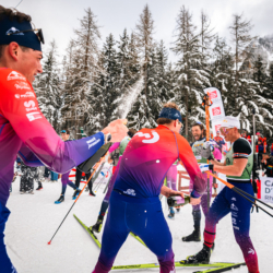 SAMSE N°8 FINALE,PEISEY, FRANCE - MARCH 15: TBFC ROMAIN MICHAUD-CLARET of FRA, ROMAIN CORDIER of FRA, MARTIN FERREIRA of FRA, ILANN DUPONT of FRA March 15, 2026 in PEISEY, France. (Photo by Rodriguez Alexis / @Aleiks_photo)