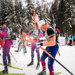 SAMSE N°8 FINALE,PEISEY, FRANCE - MARCH 15: MARTIN FERREIRA of FRA, ESTEBAN JAVAUX of FRA, ROMAIN MICHAUD-CLARET of FRA March 15, 2026 in PEISEY, France. (Photo by Rodriguez Alexis / @Aleiks_photo)