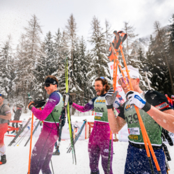 SAMSE N°8 FINALE,PEISEY, FRANCE - MARCH 15: MARTIN FERREIRA of FRA, ESTEBAN JAVAUX of FRA, ROMAIN MICHAUD-CLARET of FRA March 15, 2026 in PEISEY, France. (Photo by Rodriguez Alexis / @Aleiks_photo)